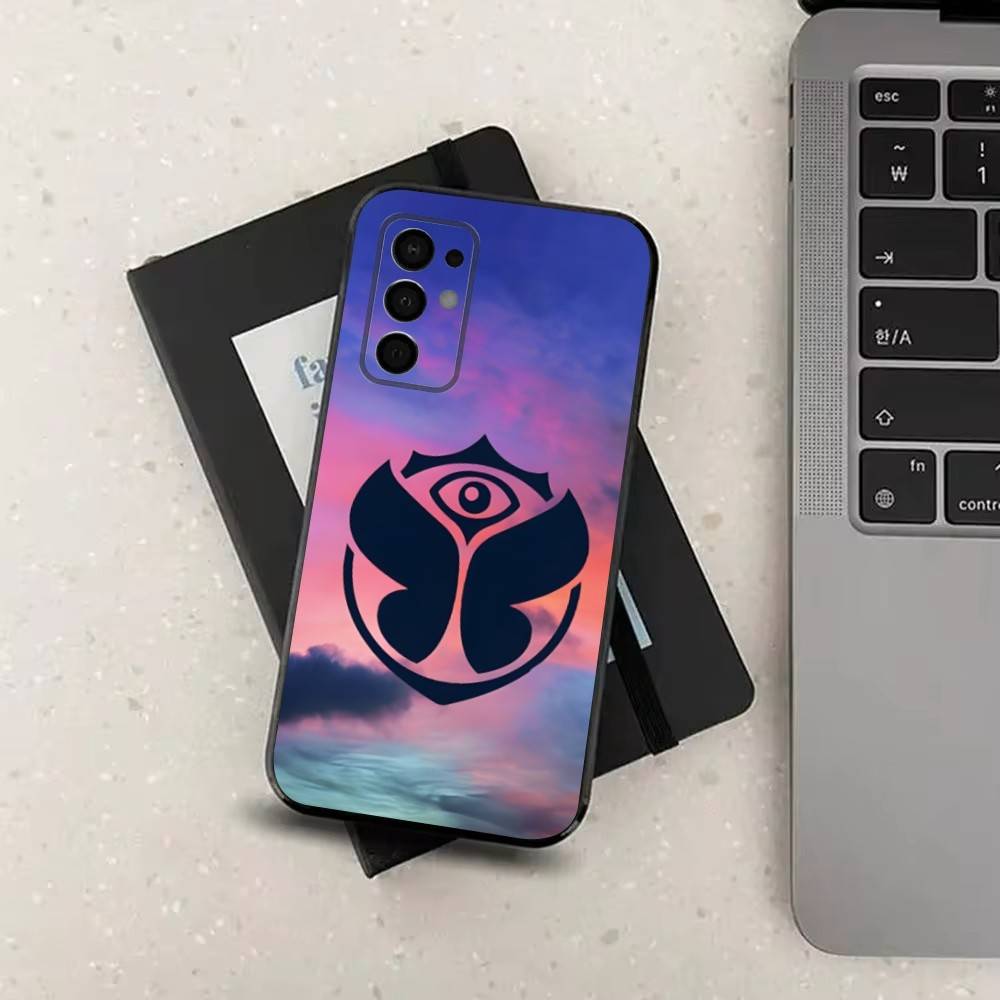 Music T-TOMORROWLAND For Samsung Galaxy A73,J7,22,Note,72,41,31,8,9,52,71,53,32,Soft Black Silicone Cover Case
