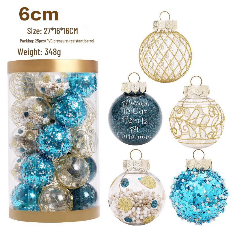 16-Piece Champagne Gold & White Christmas Tree Hanging Ornaments Set
