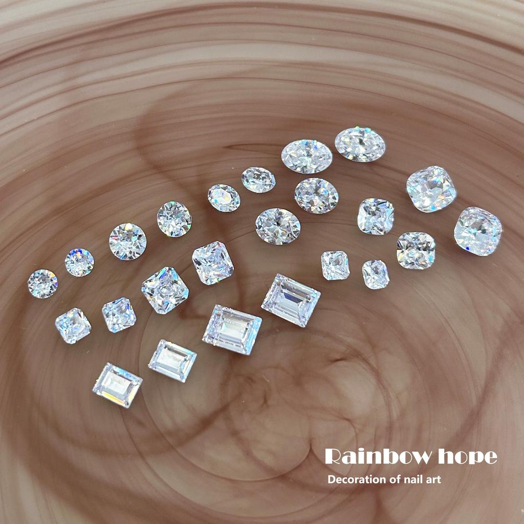 Sparkling Multi-Faceted Zirconia Nail Art Rhinestones Set – Handmade DIY Wearable Accessories