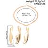 Ingemark Trendy Simple Geometry Smooth Spiral Pendant Necklace Stud Earrings Women Retro Adjustable Metal Chain New Jewelry Set