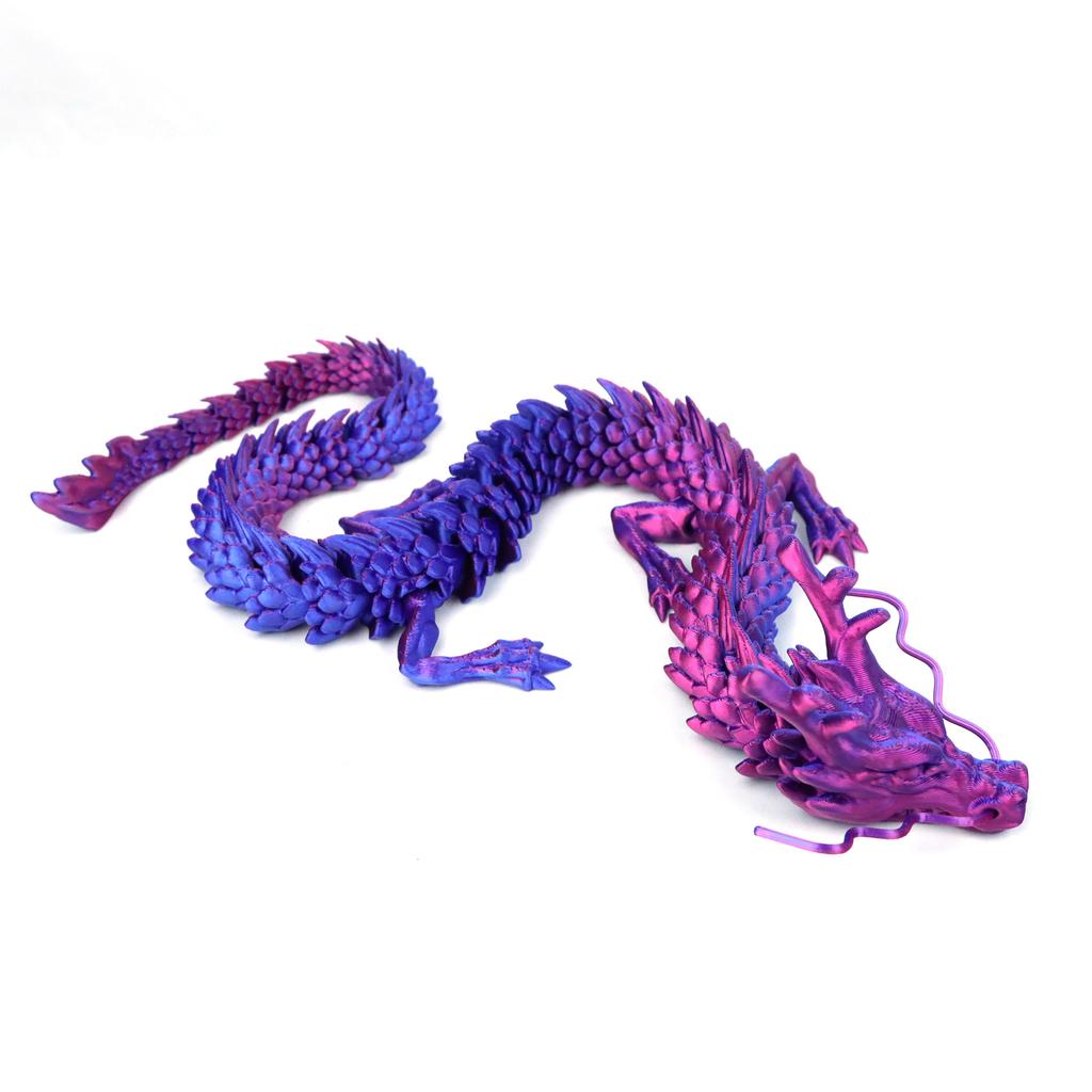 3D Printed Chinese Dragon Ornaments with Movable Joints - Popular Dragon Crafts and Celebrity Figures
