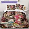 Puella Magi Madoka Magica Pattern Bedding,Quilt Set Quilt Cover Pillowcase Home Birthday Gift(1 * Duvet Cover + 2 * Pillowcase, Without Core)_lx