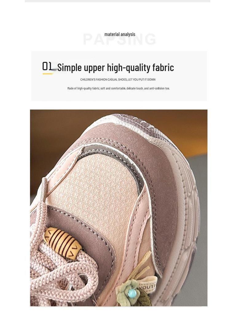 2025 Winter Kids' Velvet Running Shoes - Korean Style for Girls