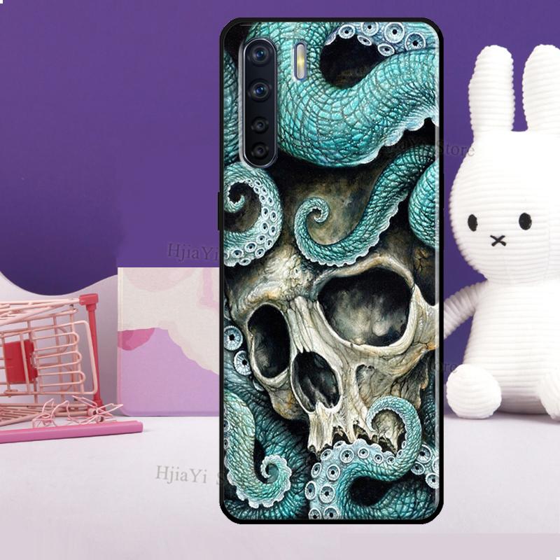 Horror Skull Gothic Phone Case For OPPO A5 A9 A31 A53 S 2020 A94 A74 A54 A72 A52 A83 A91 A93 A15 Reno 5 Lite
