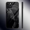 Domineering Cool Horse Phone Case Tempered Glass For IPhone 13 12 11 14 Pro Max Mini X XR XS 8 7 6s Plus SE 2020 Cover