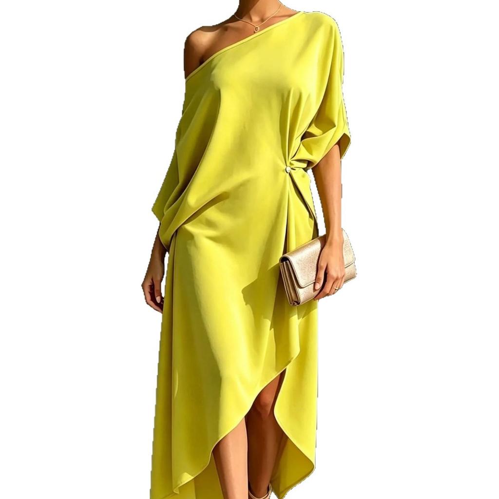 Nuova stazione indipendente temperamento elegante minimalista cotone e lino abito senza maniche da donna abbigliamento da donna