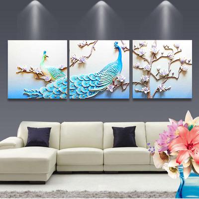 DIY 3D Diamond Painting Peacock Embroidery Cross Craft Stitch Home Decor