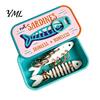 Kompakte Schmuck-Reisebox mit Fischgräten-Aufbewahrungsbügel, Tragbare Sardinendose, Leicht für Box, Behälter und Pendeln, Lustiges Design, Organizer
