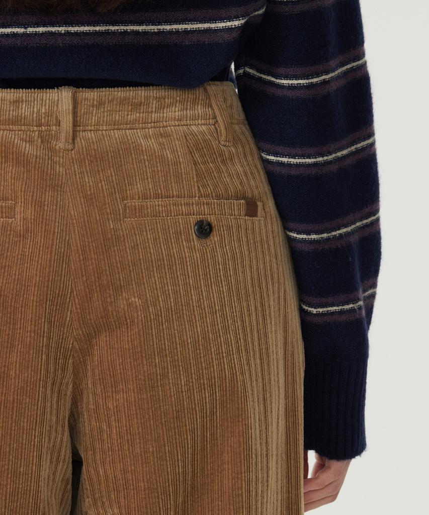 COVERNAT WOMAN Corduroy Pintuck Pants Beige