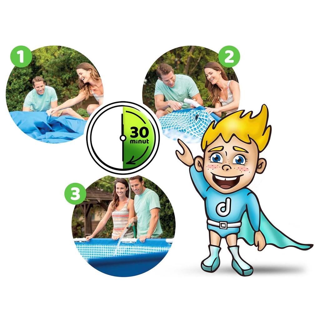 Frame Garden Pool 450 X 220 X 84 Cm 15-In-1 Intex 28273