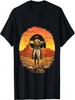 Vintage Cowboy Riding Into The Sunset T-Shirt