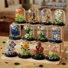 Preserved Flower Gift: Sunflower & Rose with Cover - Building Block Ornament for Boys & Girls