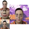 Halloween Ghost Face Latex Mask With Four Eyes For Horror Party Pranks