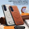 Samsung Z Fold7 Magnetic Leather Case: Anti-Drop, Invisible Stand