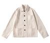 Huang Shi Weaving: Autumn French Retro Square Neck Workwear Jacket with Multi-Pocket Raglan Design