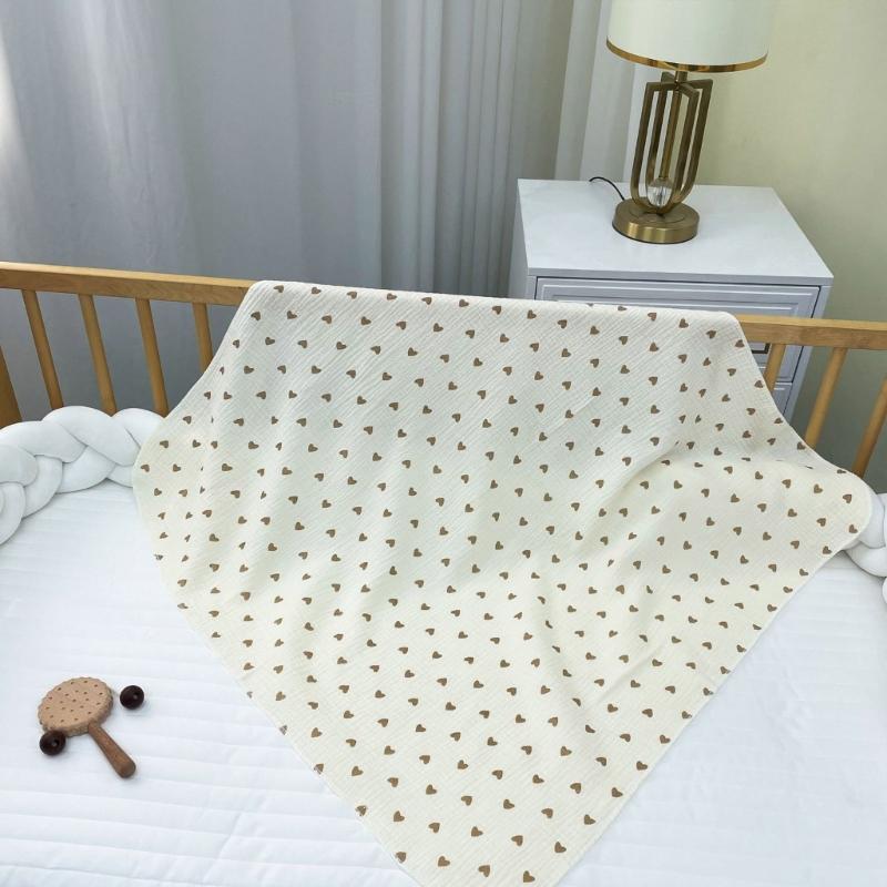 Baby Wrap Towel Cotton Cartoon Print Wrap Blanket Infant Blanket Bath Towel Crib Sheet Non-fluorescent Newborn Blanket