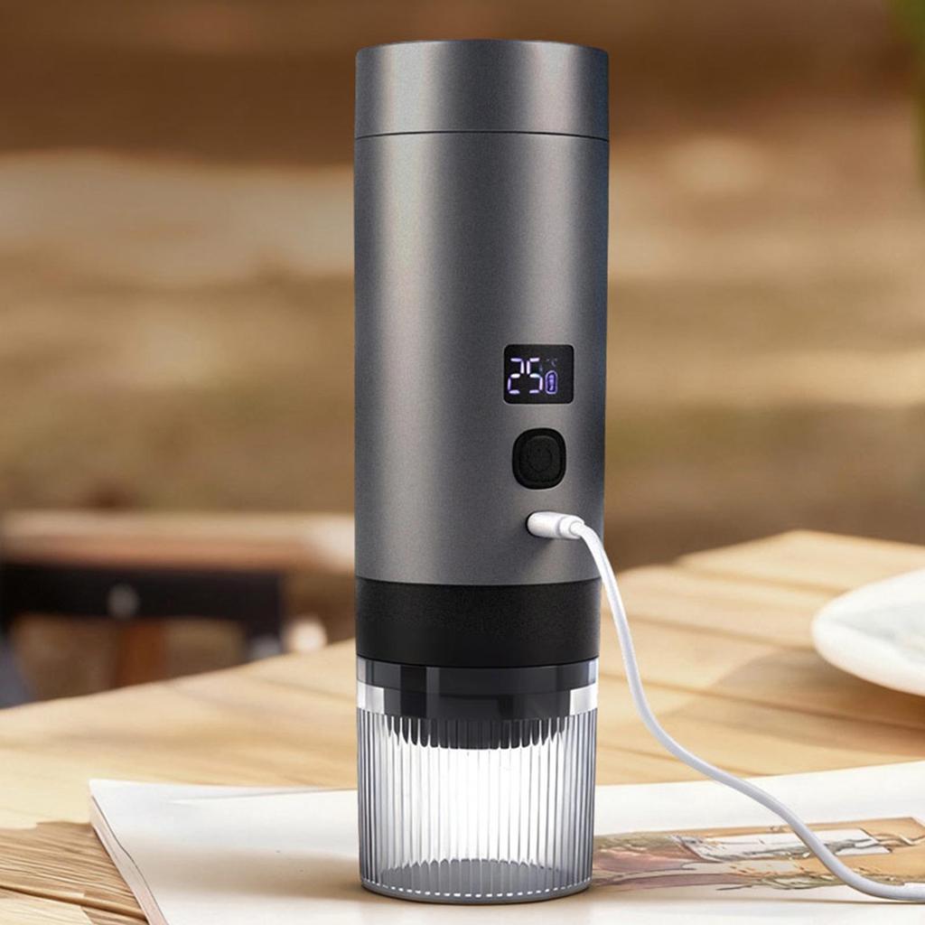 Portable Heatable Espresso Capsule Coffee Maker for Outdoor Use