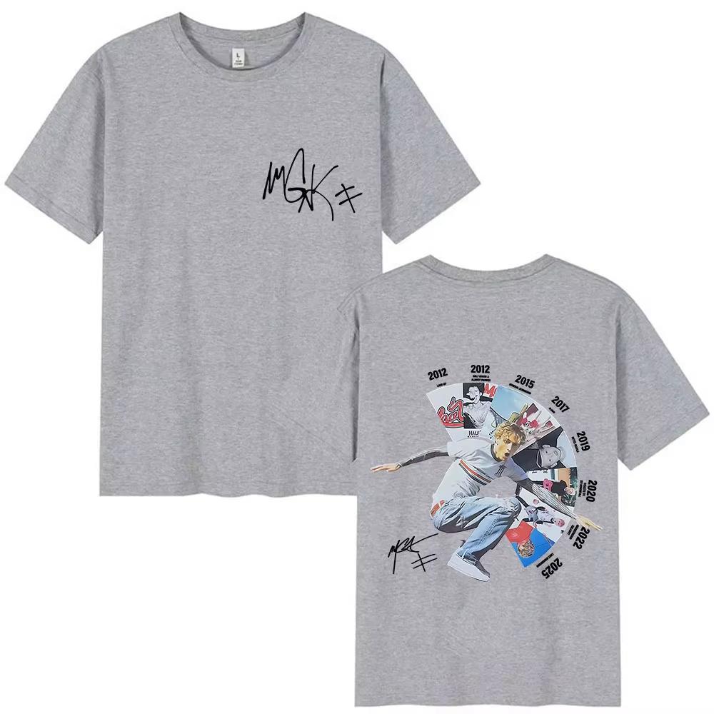 Rapper MGK Lost Americana Tour 2025 Cover T Shirt Machine Gun Kelly Casual ONeck Tshirts Fashion High Quality Cotton Tee Shirt