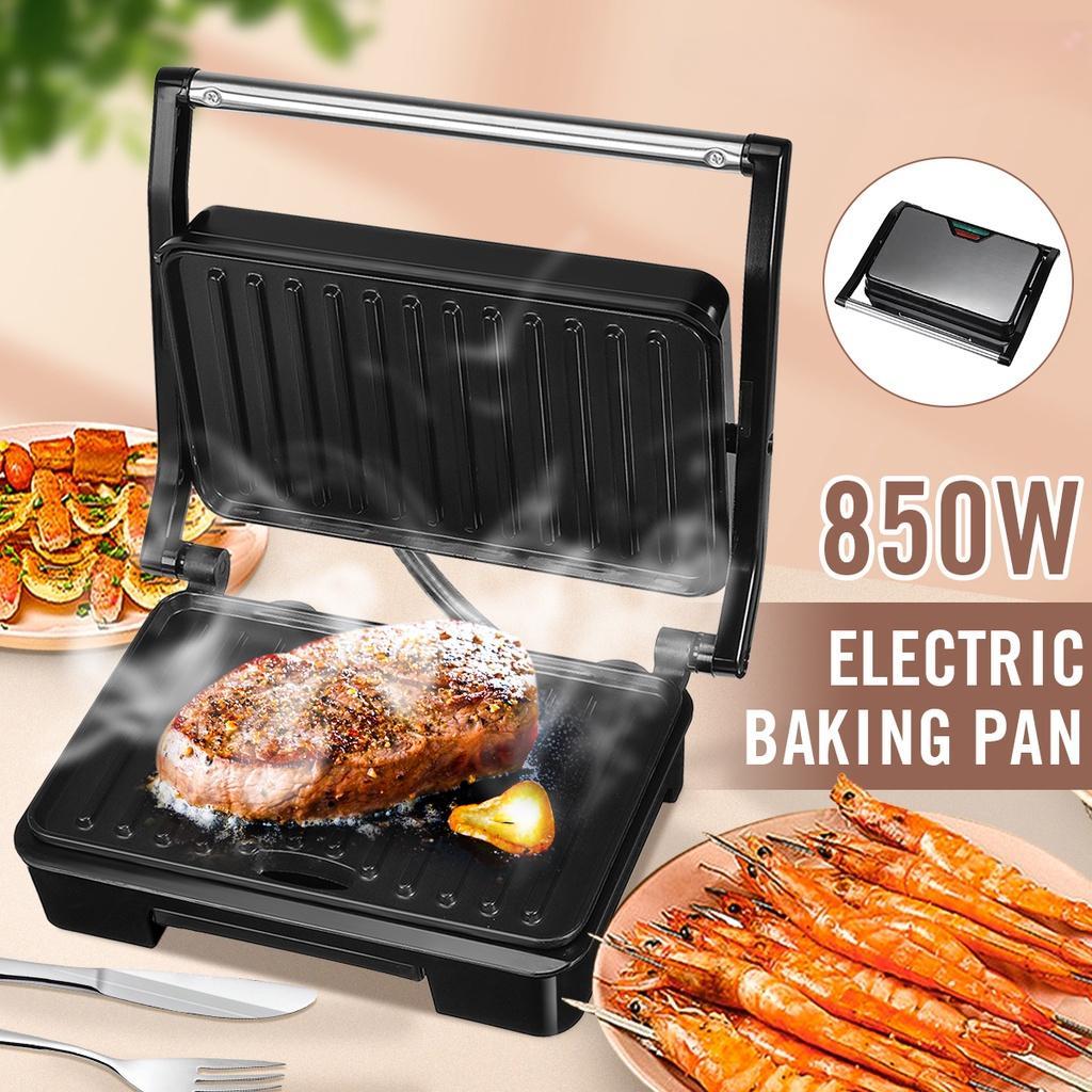 220-240V Dual Toast Grill Non Stick Surface Automatic Temperature Control Breakfast Maker Electric Sandwich Steak Maker