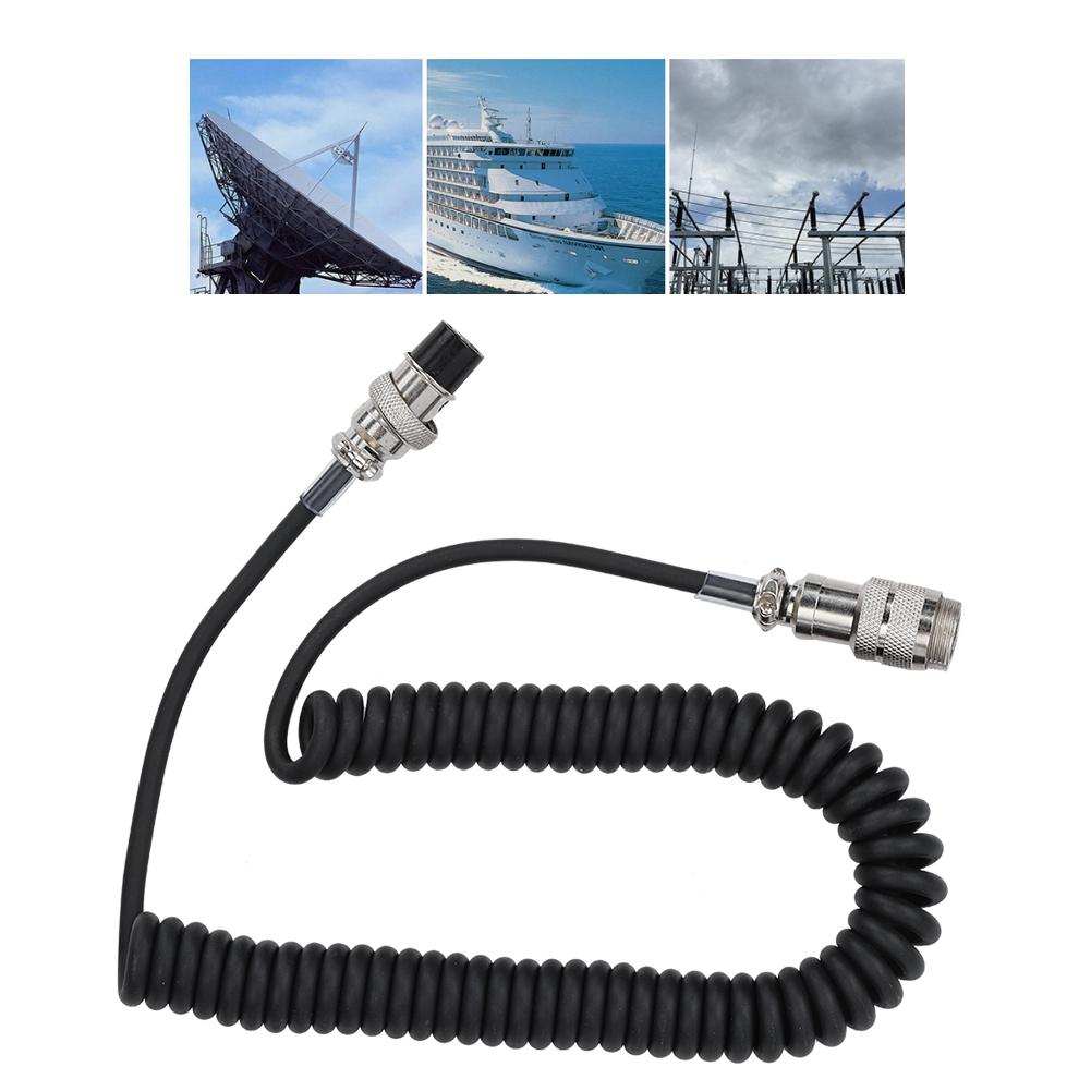 Handy 8 Pin Coiled Extension Microphone Cord Male Female Cable