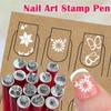 6/10/15pcs Flower Painting Drawing Nail Graffiti Pen Nail Brush Stamp Pen  Nail Painting Tool