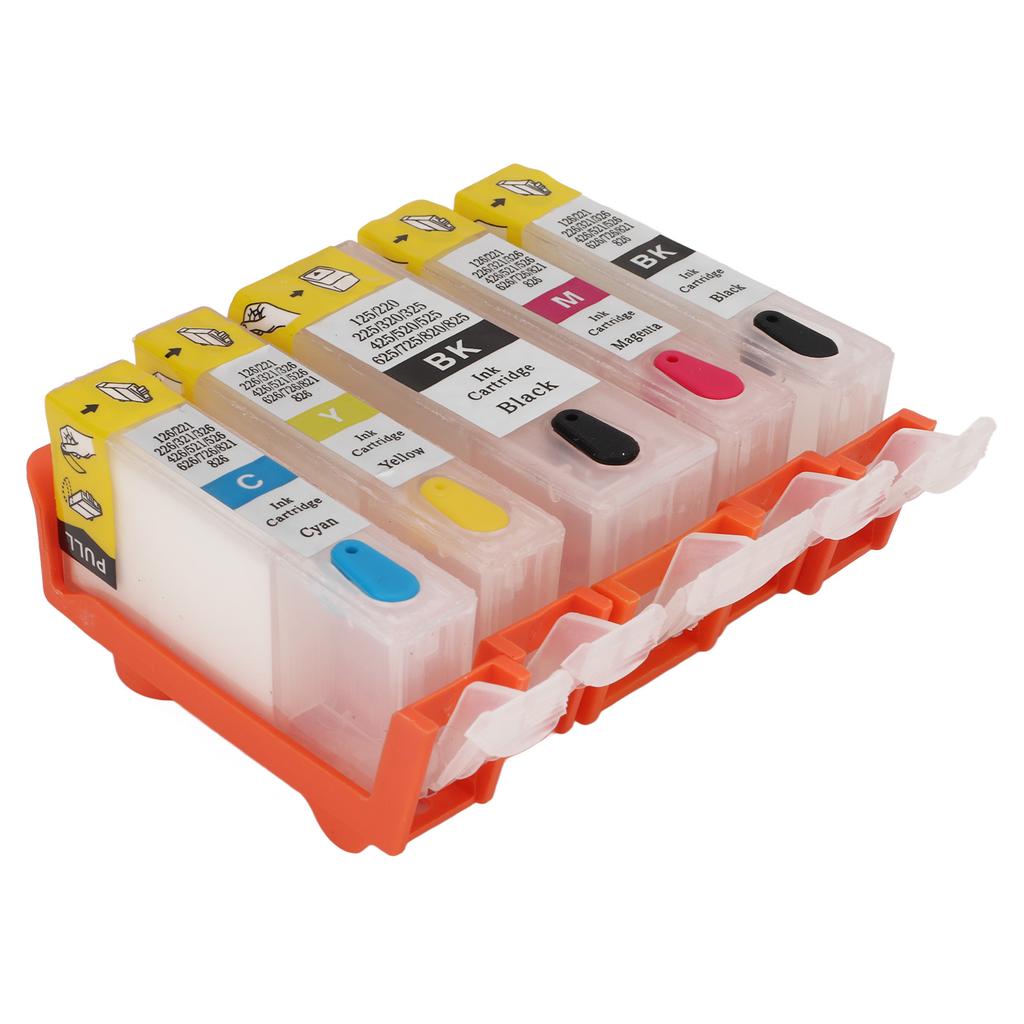 5PCS Ink Cartridge 4 Colors PP Intelligent Chip Large Capacity Printer Accessories for Documents Pictures