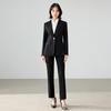 Dámský business oblekový komplet s jedním knoflíkem, nemačkavý