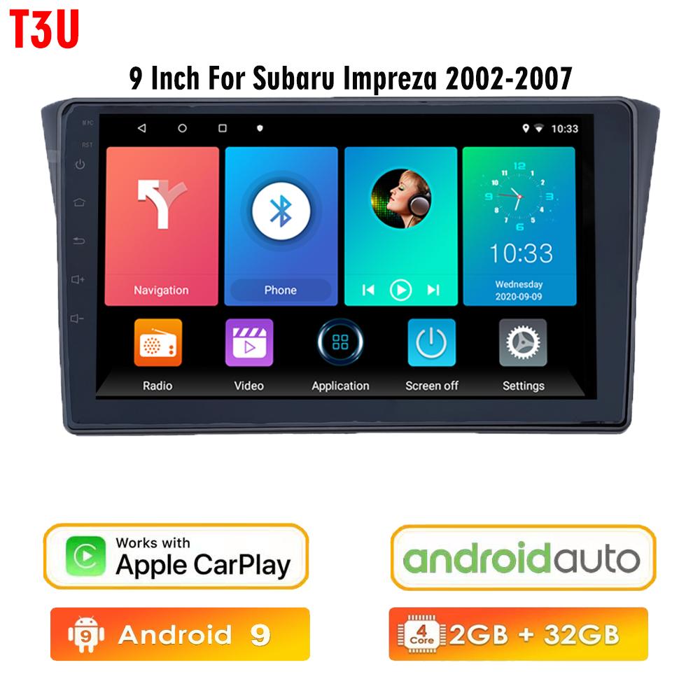 icreative Car Radio For Subaru Impreza GD GG 2002 - 2007 Autoradio Android 8 Core Gps 9 Inch Navigation Multimedia Player CarPlay