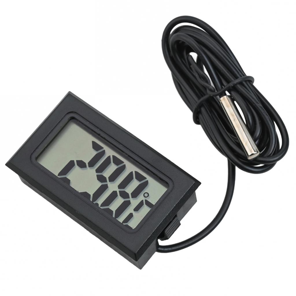 Termometru digital negru rezistent la apă cu sondă pentru acvarii și terarii