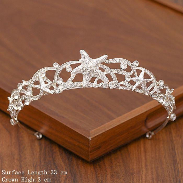 Bridal Tiara Hair Crown Wedding Hair Accessories for Women Silver Color Crown for Bridal Crowns and Tiara Women Accessories Gift