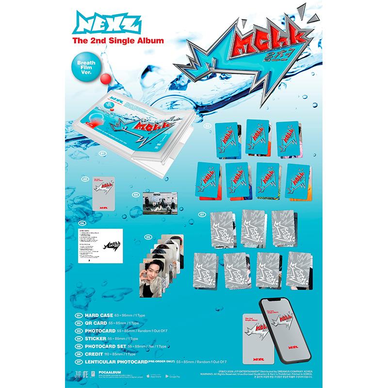 [Pre-order] NEXZ - 2nd Single Album [Mmchk] Breath Film Ver. (Online Benefit)