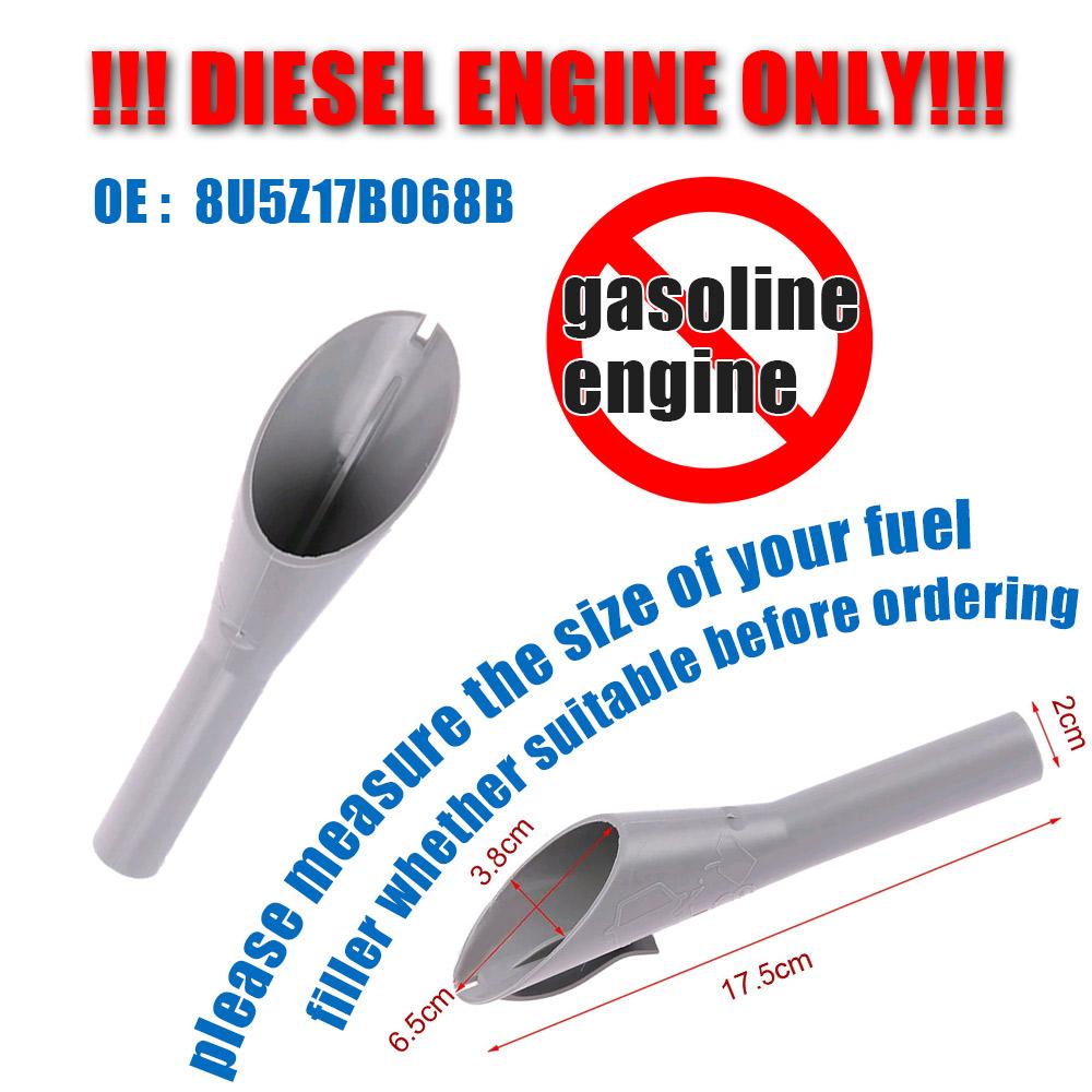 1ks Trychtýřová trubice palivového filtru motorů automobilu Plnicí nádrž na palivo Zásobování Víčko nádrže Trychtýřová trubice Šedá hubice pro Ford Focus F150 8U5Z17B068B