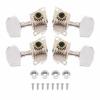 Alomejor Electric Guitar Tuning Pegs, 4-String, Ukulele Tuning Pegs, Machine Heads, Stable & Portable, Lightweight, Easy to Carry, Peg Key, Replacemen
