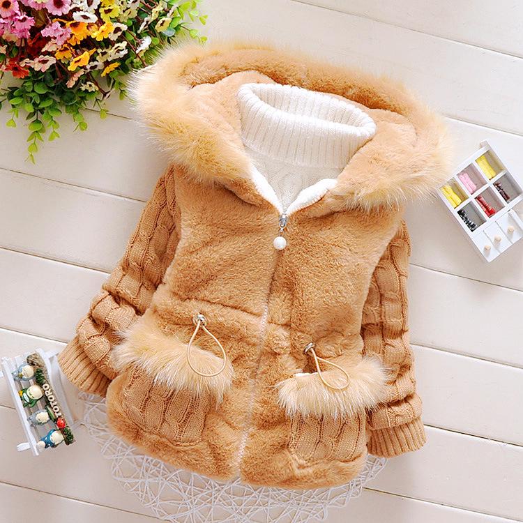 

Girls Mid-Length Slimming Winter Cotton Coat - Trendy Korean Style Jacket Set of 4 (Order in multiples of 4) хакі