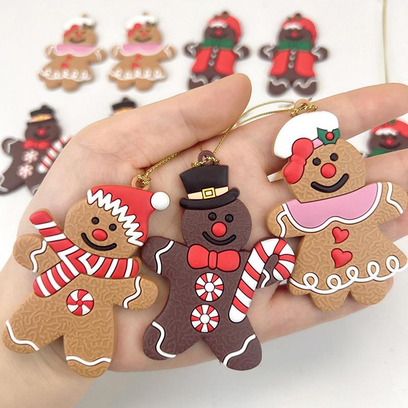 Gingerbread Ornaments For Christmas Tree 12 Pieces Holiday Decoration Farmhouse Tree Decorations For Home School Restaurant Cafe