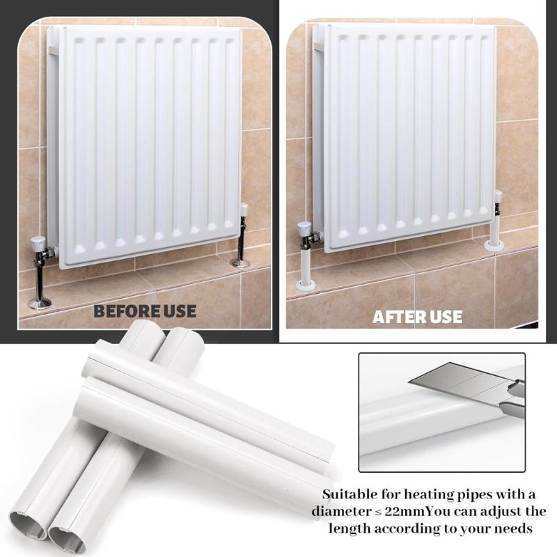 Plastic Decorative Covers Radiator Pipe Cover Water Guard Sleeves for House Kitchen Bathroom Radiator Accessories