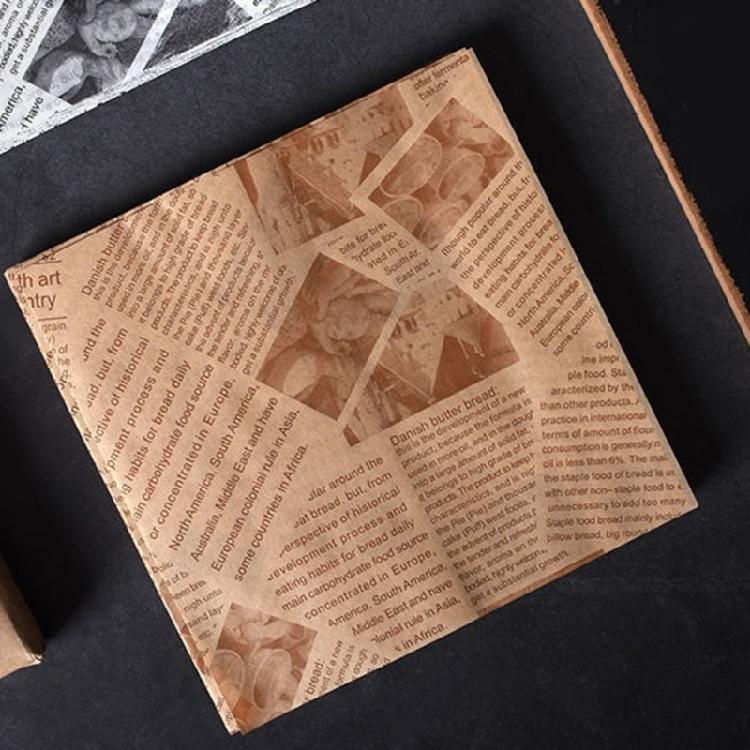 100Pcs Wrapping Paper Bread Sandwich Burger-Fish Chip Fries Food Oil Proof Paper