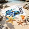 Custom Name Personalized Cosmic Bot Crew Print Beach Towel, for Trip Camping Beach Party Home Decor, Birthday Gift for Family & Friends