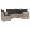 VidaXL Salon de Jardin avec Coussins 5 pcs, Canapés de Patio, Ensemble de Meubles, Mobilier de Terrasse Exterieur, Gris 3222571