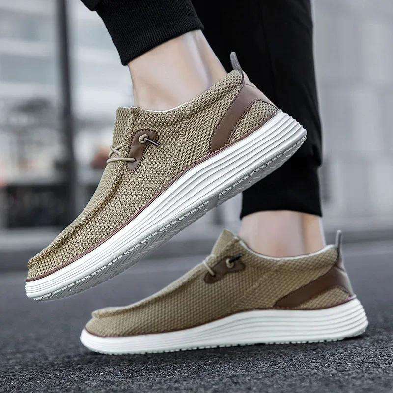 Fashion Fujeak Casual Board Shoes for Men Anti-slip Plus Size 39-46 Sneakers Breathable Trend Mesh Footwear Fashion Classic Men's Shoes