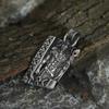 Men Rune Viking Necklace Norse God Jewelry Stainless Steel with Valknut Gift Bag - Loki