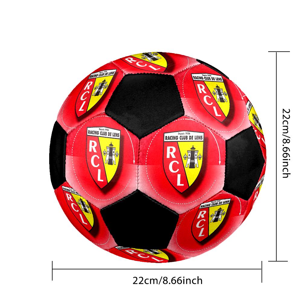 TAGLIA 5 Pallone da Calcio RC Colorato Per Tutte le Età Cucito a Macchina PVC Pronto per la Competizione Durevole Ad Alto Rimbalzo