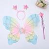 3pcs/set Princess Costume Fairy Wings Sets Dressing Up Party Props Dress-Up Wings DIY Halloween Decorations Angel Wings Girls
