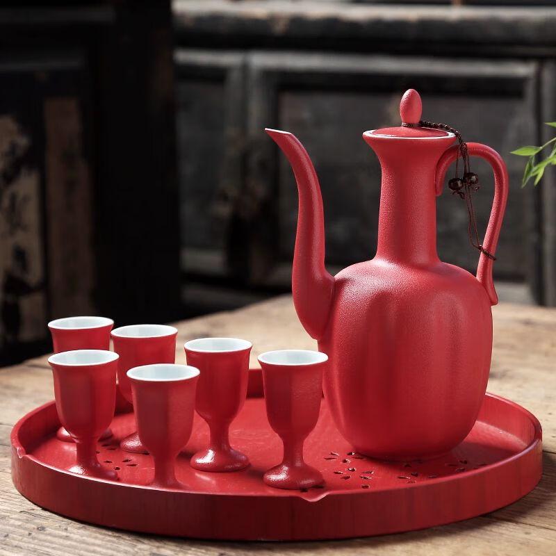 Chinese Wedding Red Wine Set