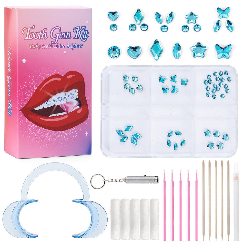 Dental Diamond Tooth Decoration, Tooth Diamond Tool Diy Set, Tooth Sticker, Diamond Love Horse Eye Decoration
