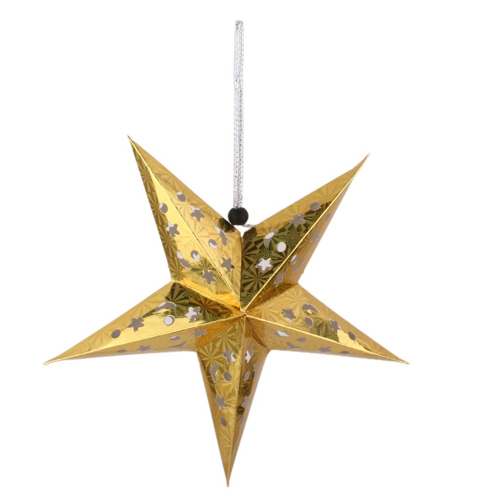 Christmas Style Stars Shaped Lamp Shade, Art Design Paper Stars Ceiling Lamp Lighting Fixture for Bathroom, Bedroom Room