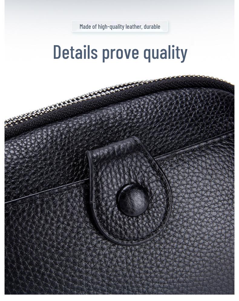 Women's Genuine Leather Mini Crossbody Bag - Large Capacity, Fashionable Phone & Mommy Bag
