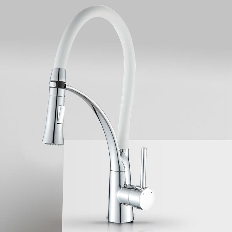 TLXT Wall-Mounted Kitchen Mixer Faucet with Flexible Spout