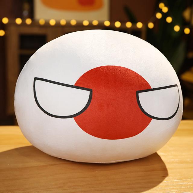Cartoon Polandball Country Ball Toy Plush Pendant Plush Doll National Flag Ball USSR USA FRANCE RUSSIA UK JAPAN GERMANY ITALY