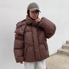 Women's Winter Warm Jacket With Hood Windproof Hooded Jacket With Pockets Full Zip Padded Coat Casual Warm Quilted Thick Coat Outwear for Women